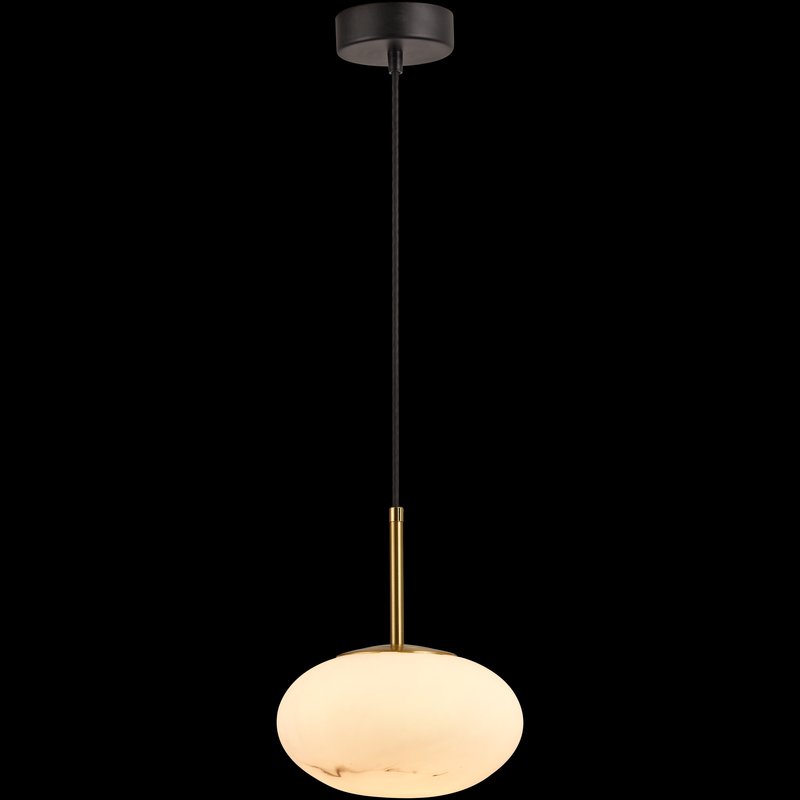 Flat Disc Alabaster Pendant