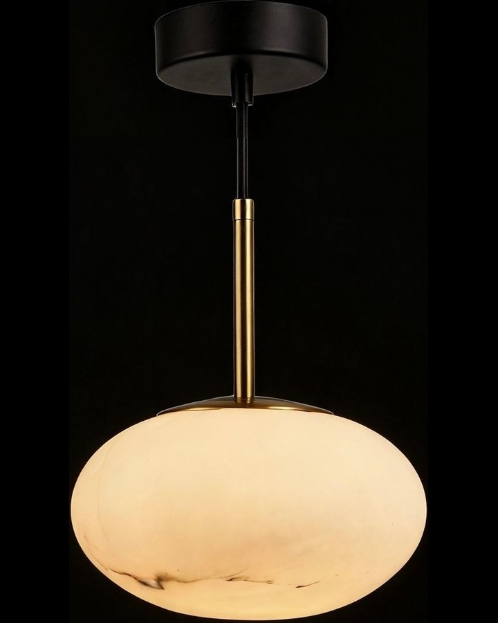 Stone Saucer Alabaster Pendant