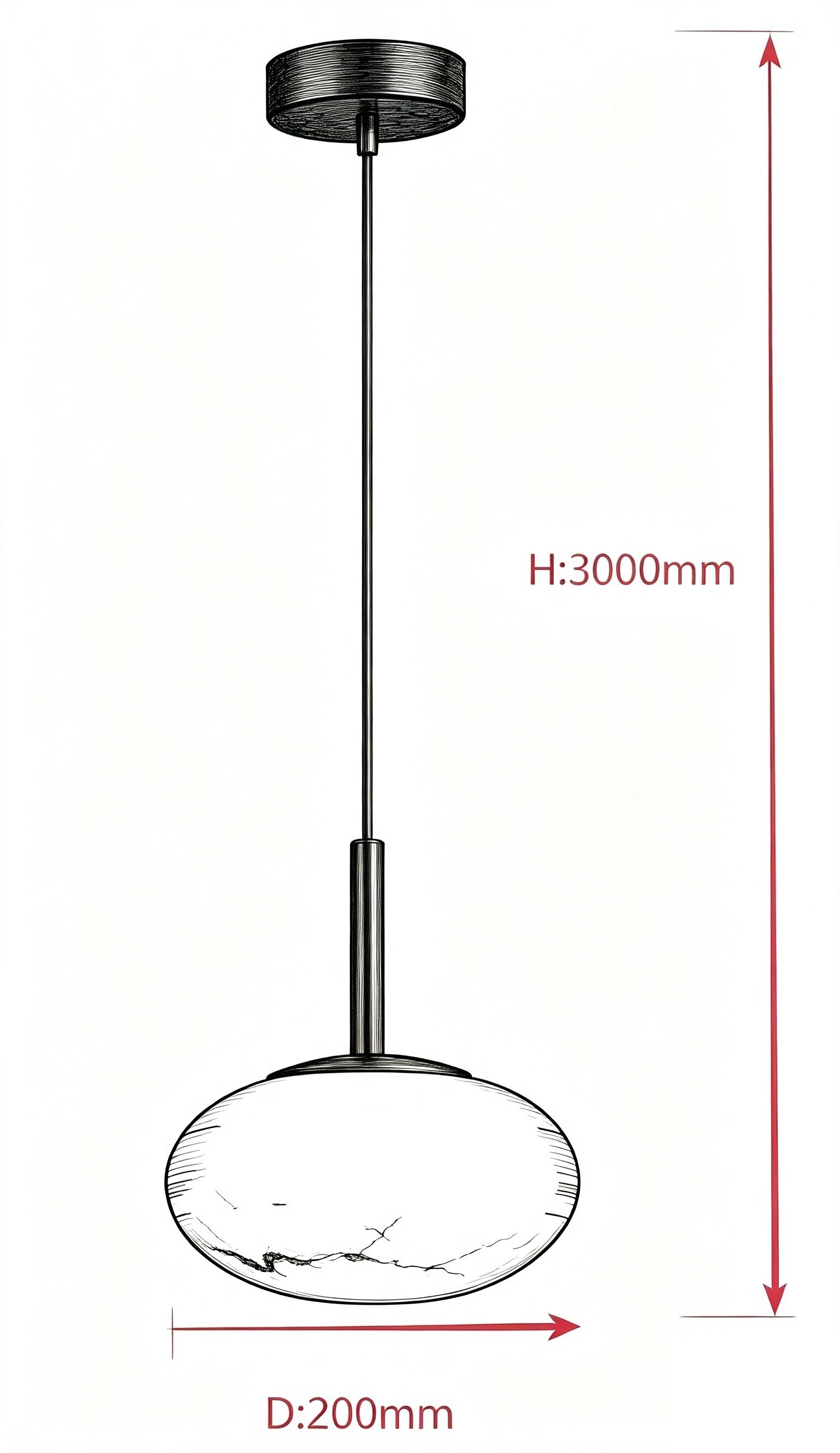 Line drawing D200 H3000