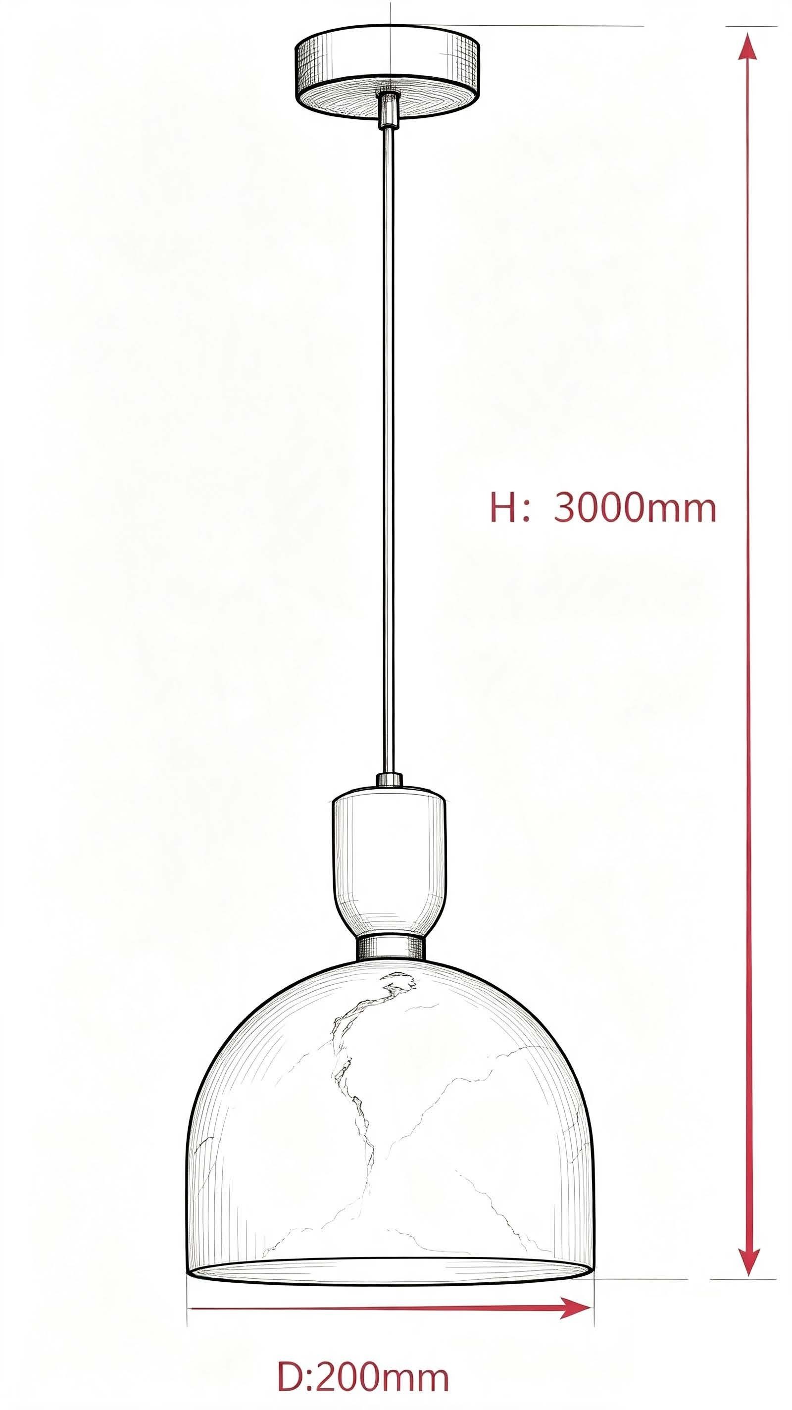 Line drawing D200 H3000