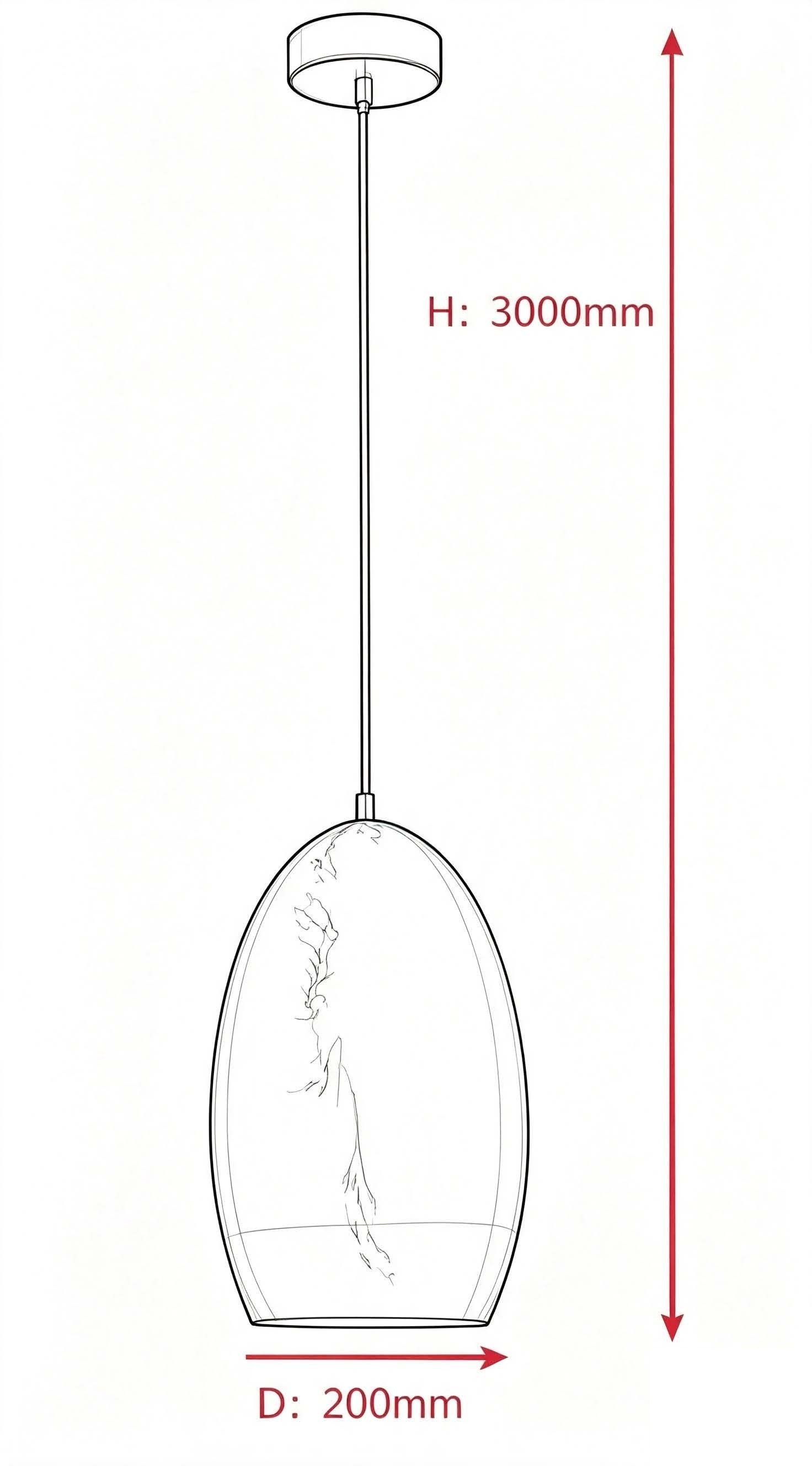Line drawing D200 H3000