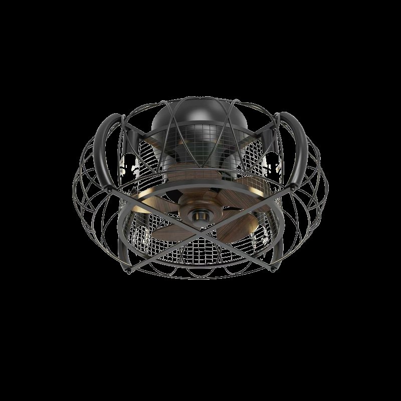 Vintage Noir Crystal Ceiling Fan Light