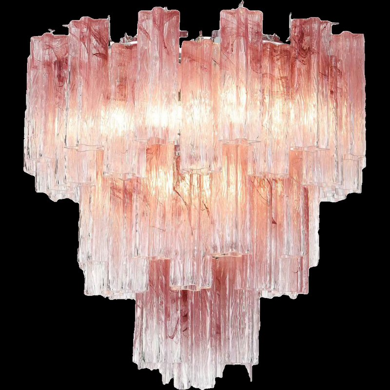 Smoke Curved Tiered Glass Pendant