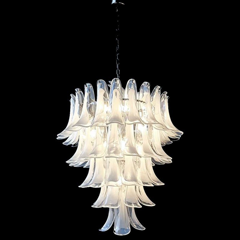Tiered Clear Glass Bell Pendant