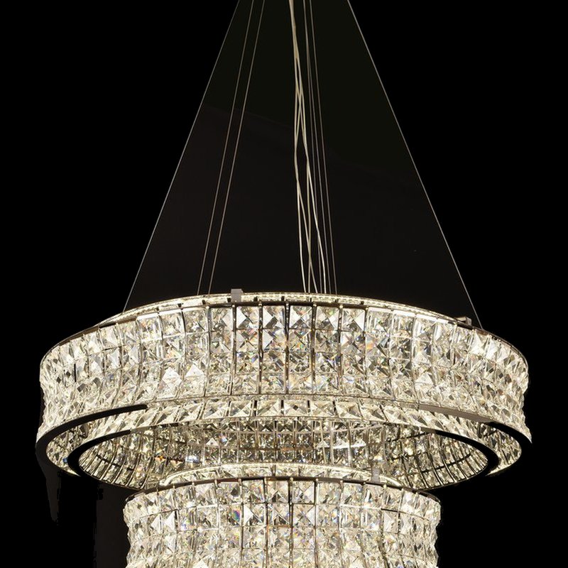 Gold Tier Crystal Chandelier