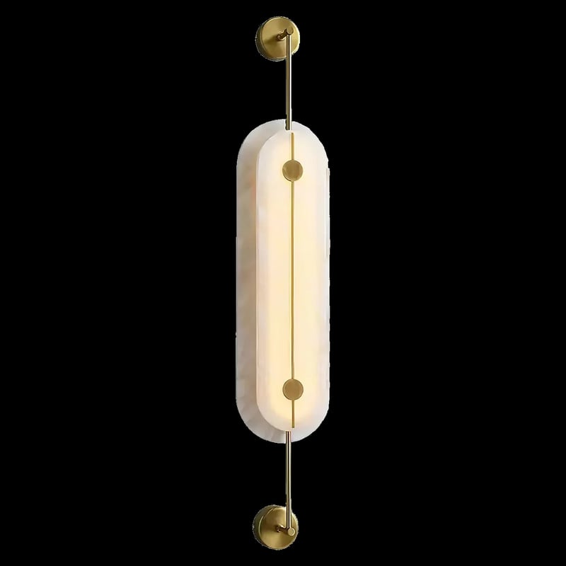 Alabaster Solvane Slender Oval Wall Sconce