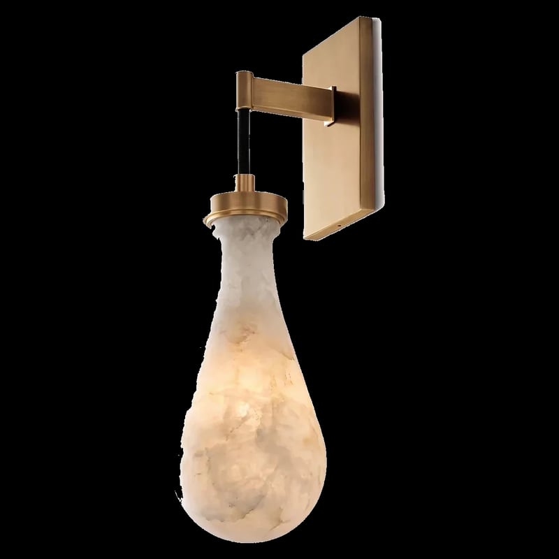 Elowen Alabaster Teardrop Wall Sconce