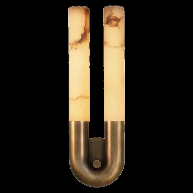 U-Shape Alabaster Arch Wall Sconce