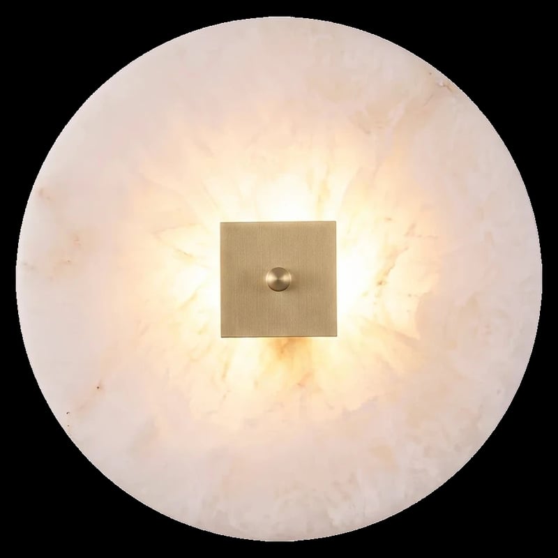 Disc Shaped Alabaster Wall Light